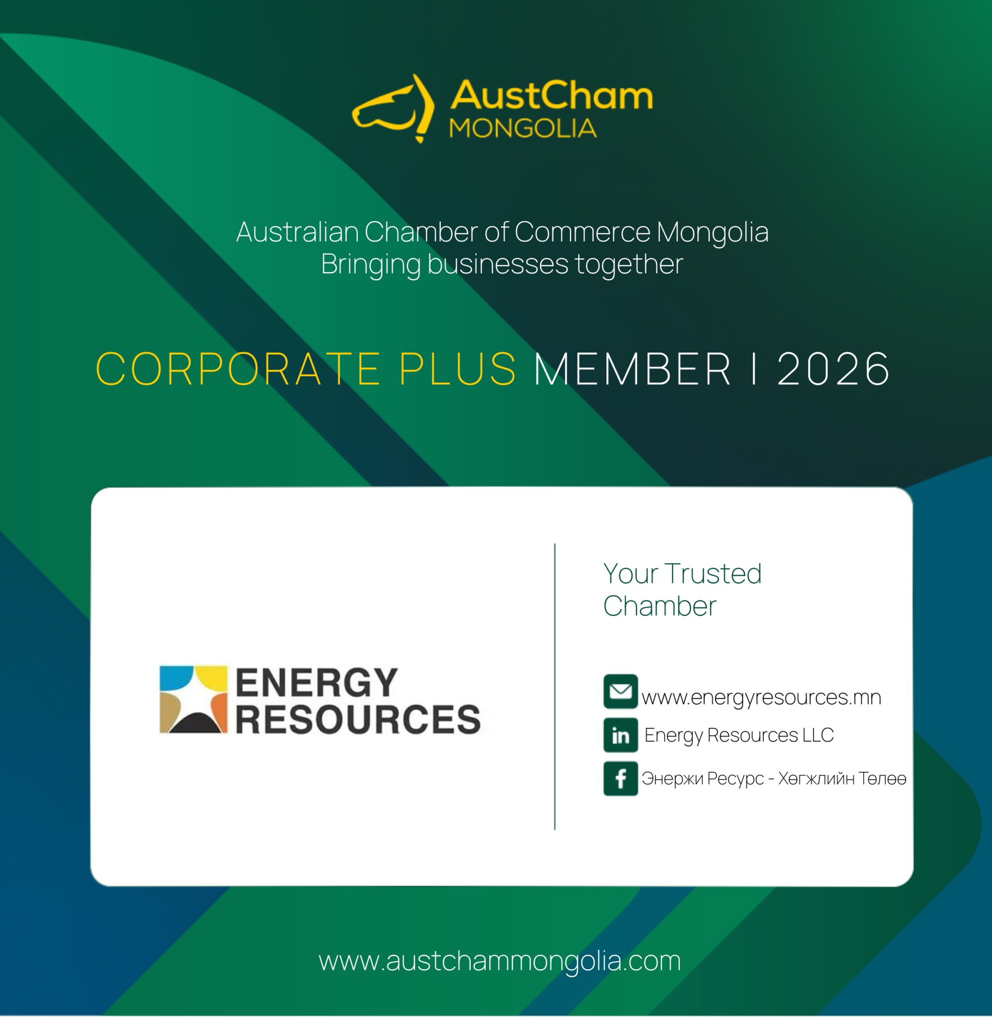 Energy Resources LLC Renews Corporate Plus Membership with AustCham ...